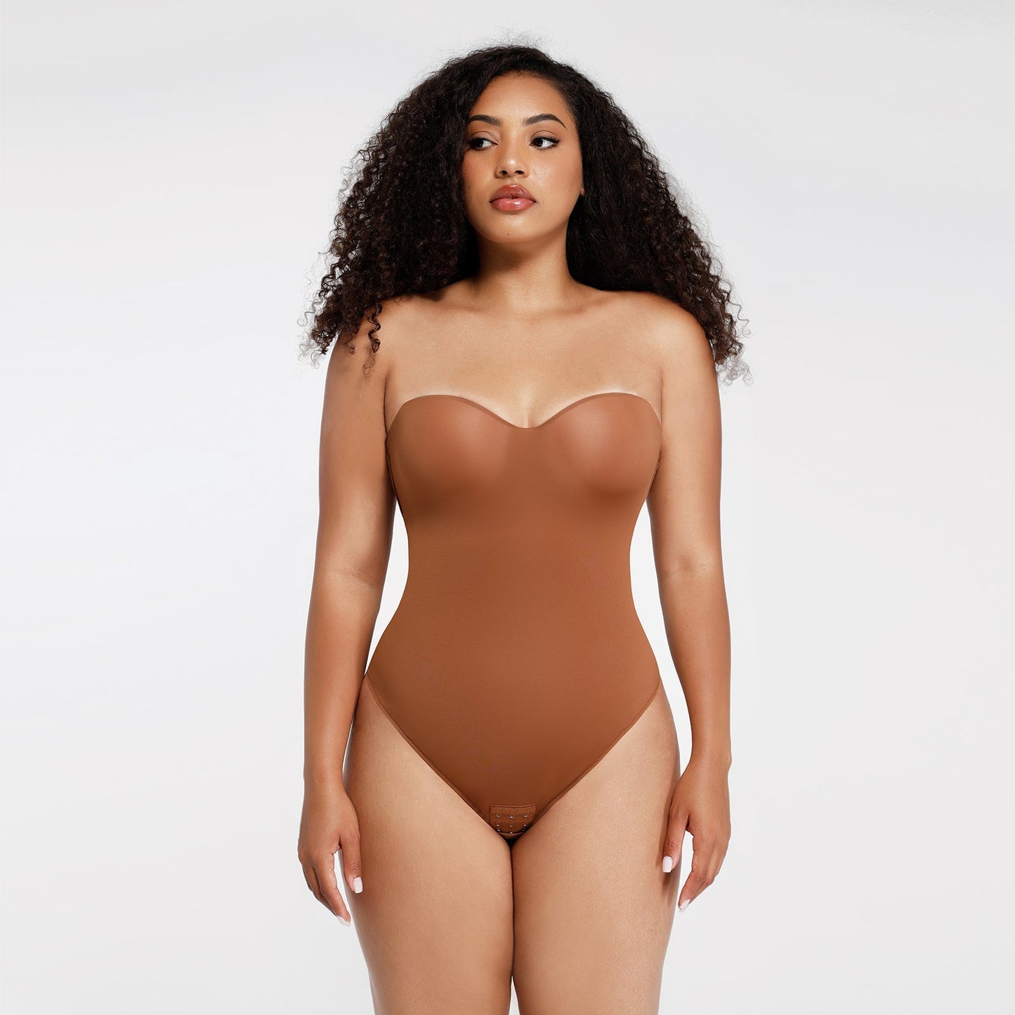 Monica - One-Piece Thong Bodysuit with Underwire, Removable Waist Straps & Abdomen Shaping