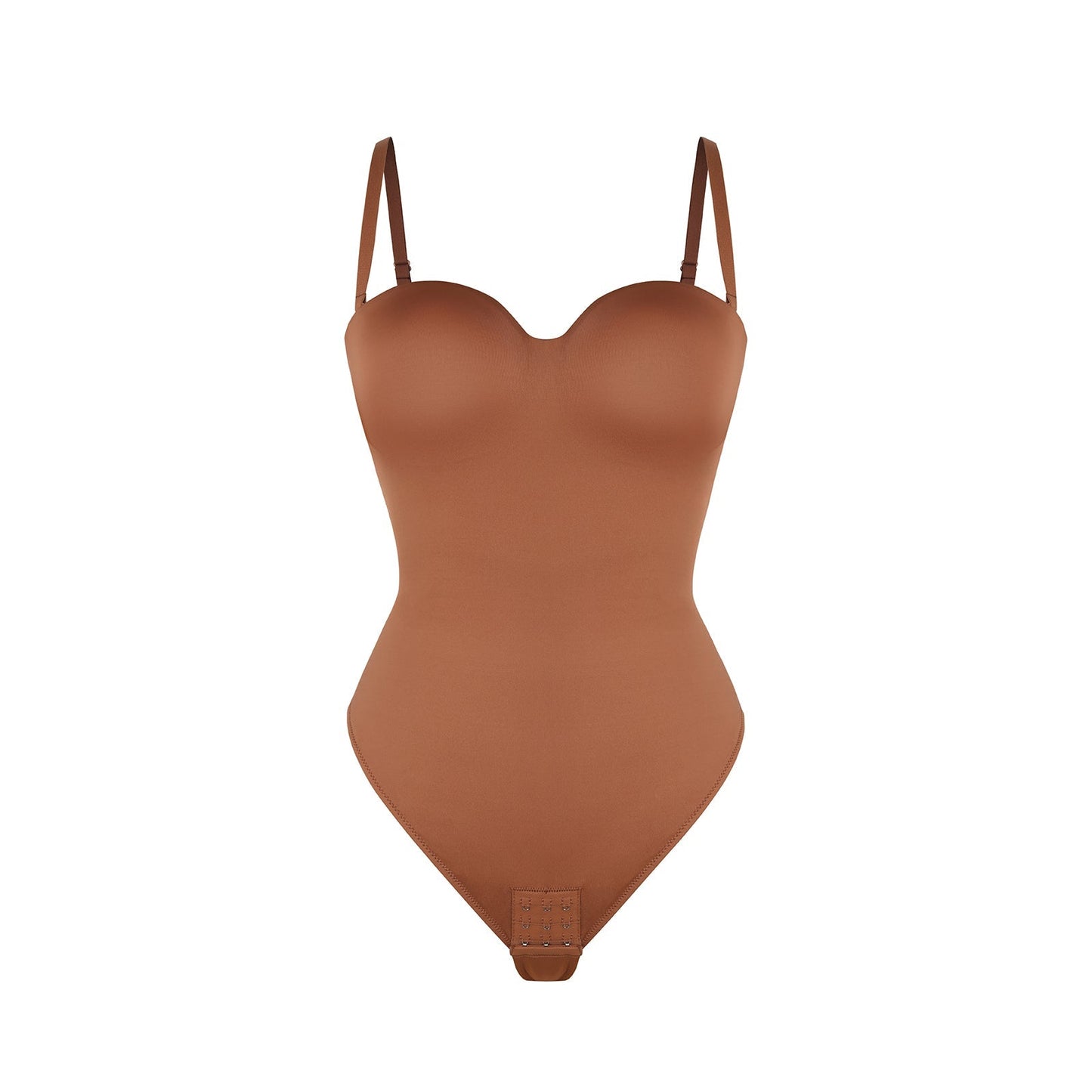 Monica - One-Piece Thong Bodysuit with Underwire, Removable Waist Straps & Abdomen Shaping