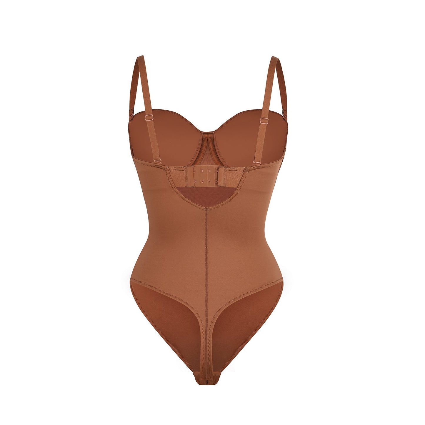 Monica - One-Piece Thong Bodysuit with Underwire, Removable Waist Straps & Abdomen Shaping