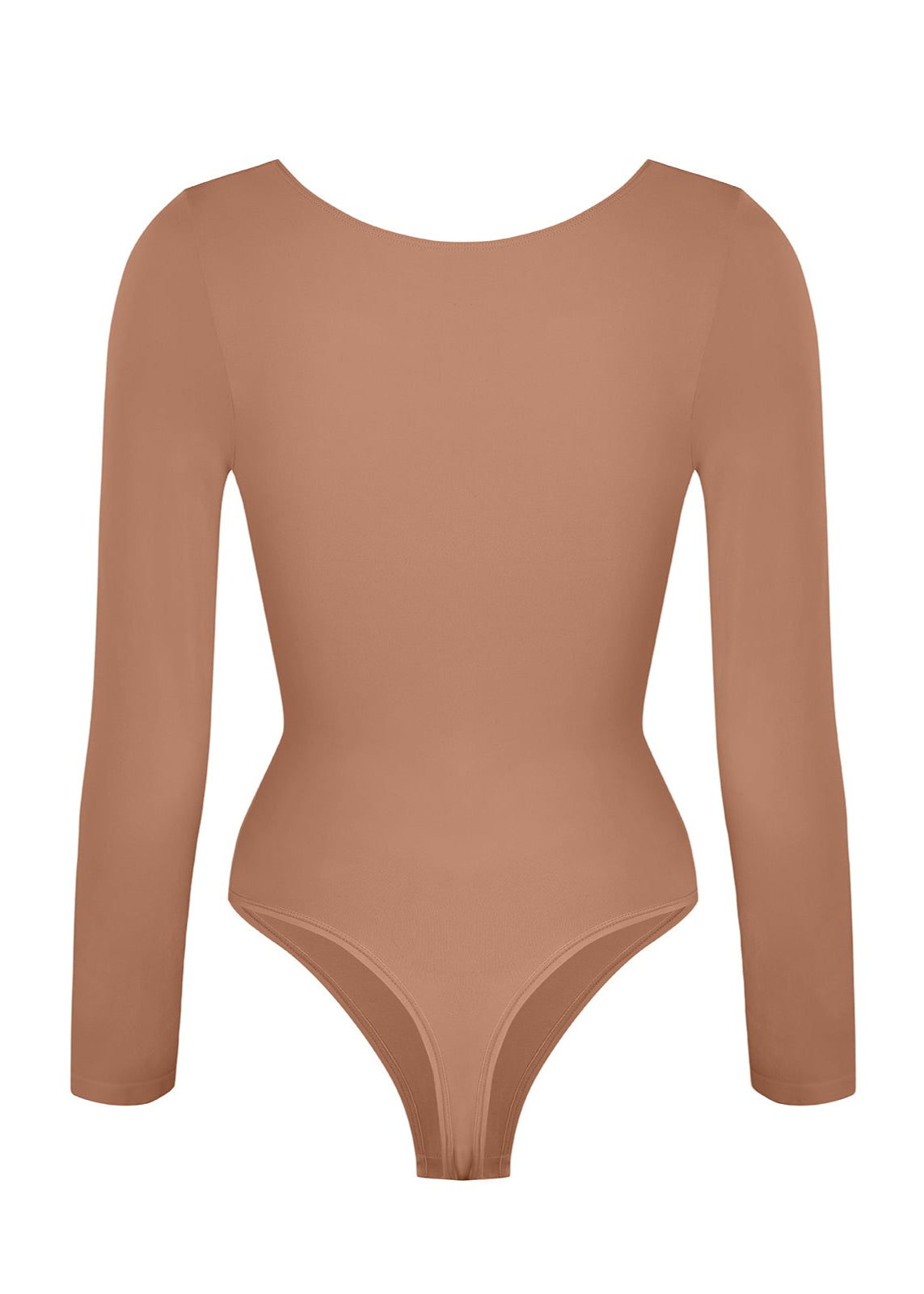 Marcella - Seamless Long Sleeve Thong Bodysuit with Chest Support & Tummy Control