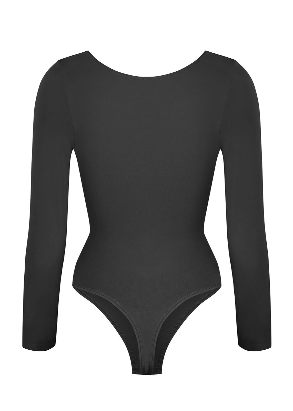 Marcella - Seamless Long Sleeve Thong Bodysuit with Chest Support & Tummy Control