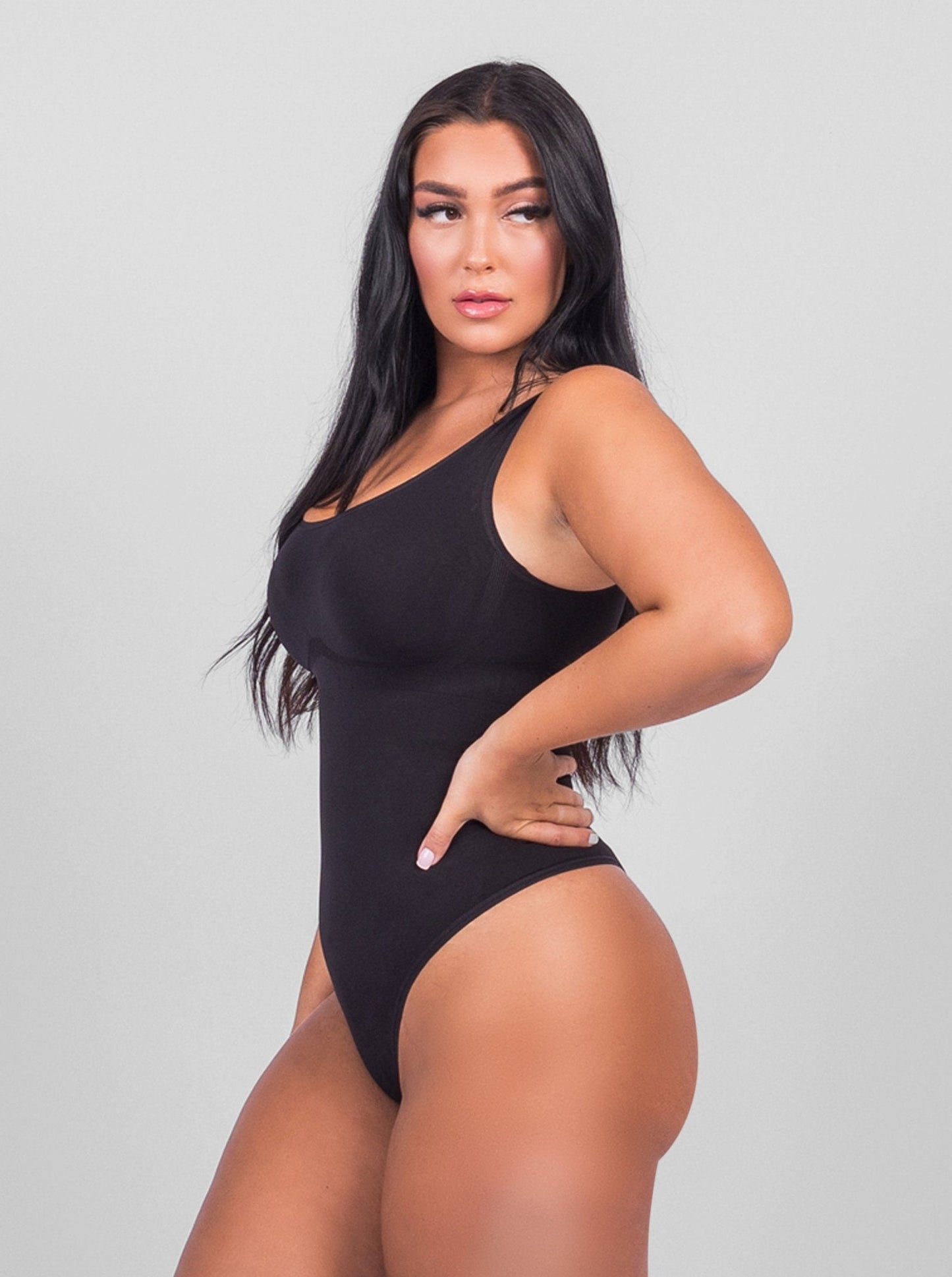 Olivia - Shaping Scoop Tank Thong Bodysuit