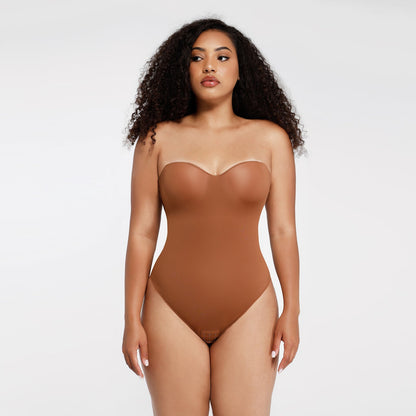 Monica - One-Piece Thong Bodysuit with Underwire, Removable Waist Straps & Abdomen Shaping