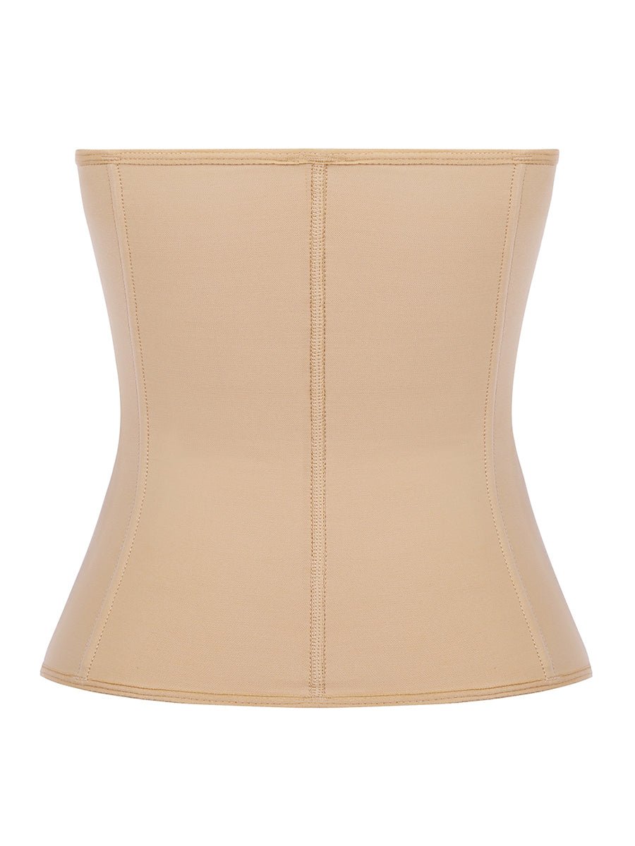 Tara - Waist Trainer with Zipper and Hooks - 9 Steel Bones