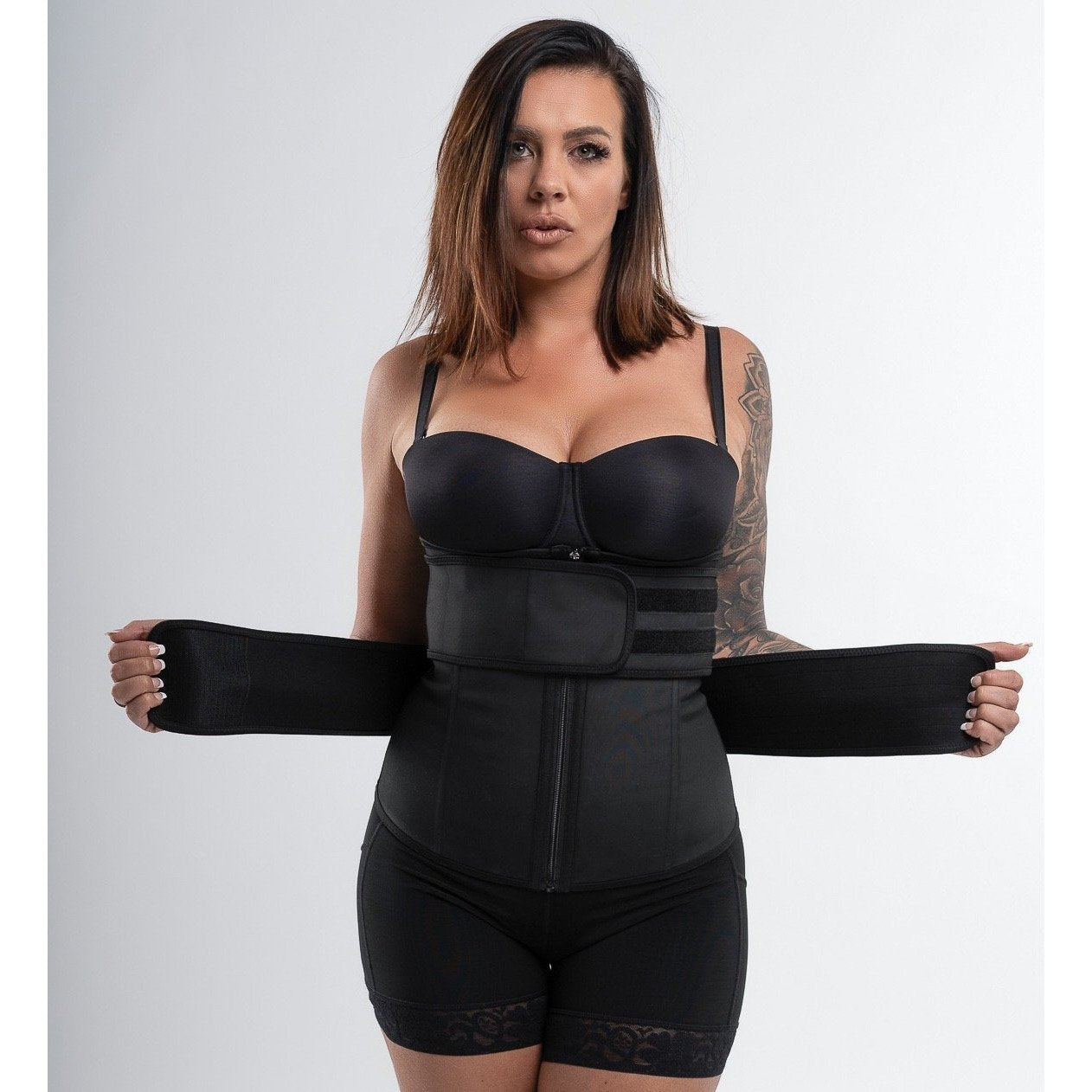 Julia - Double Belt Latex Waist Trainer