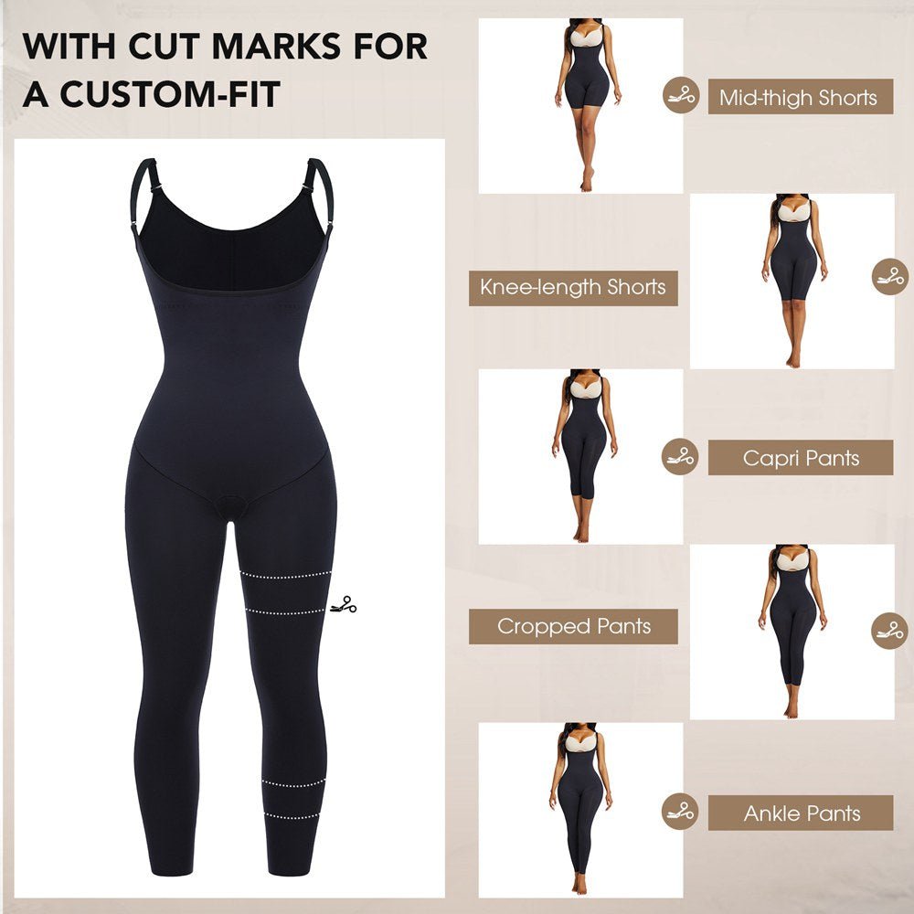 Naomi - Full Body Shaper Open Chest Adjustable Straps