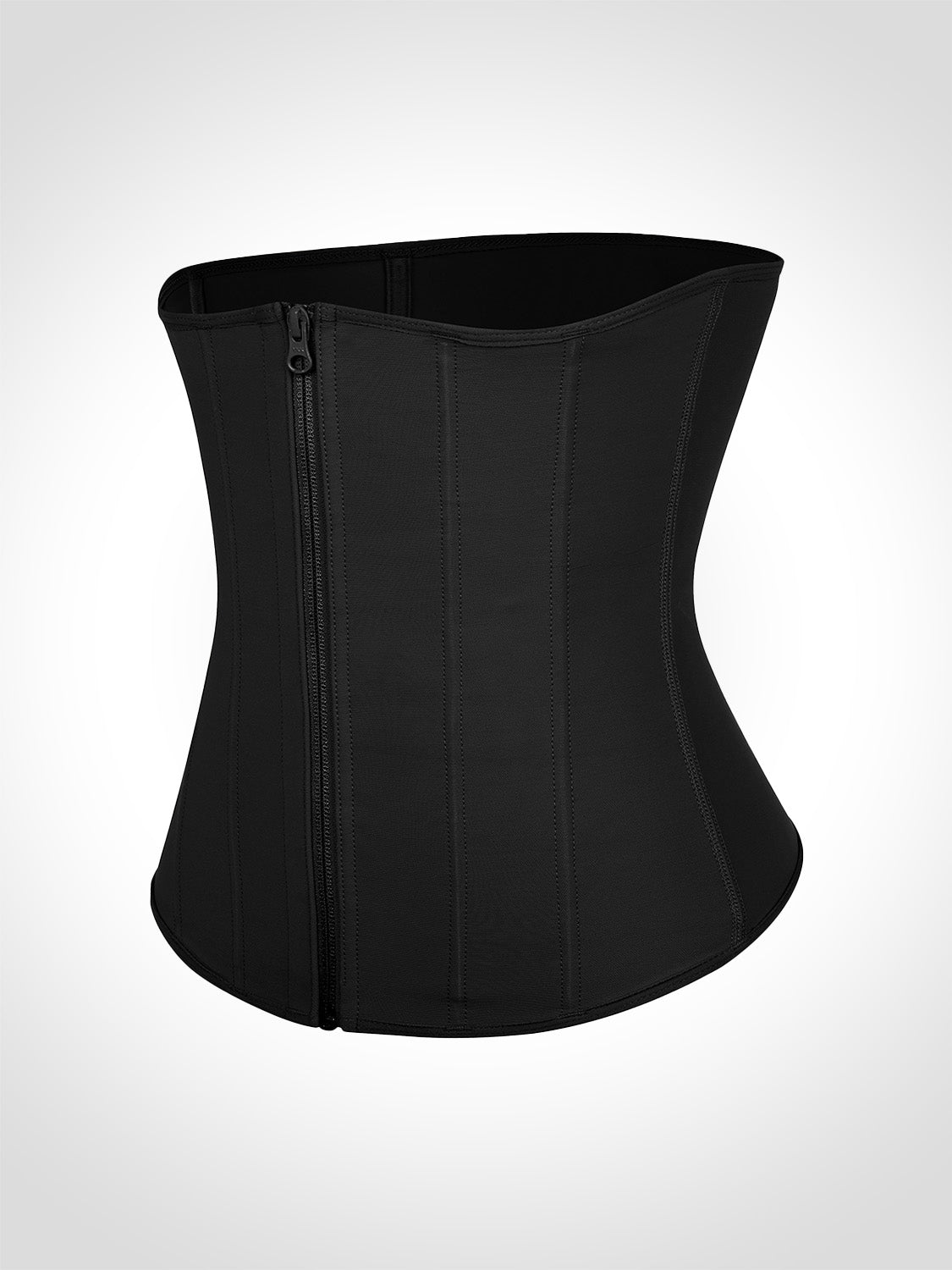 Tara - Waist Trainer with Zipper and Hooks - 9 Steel Bones