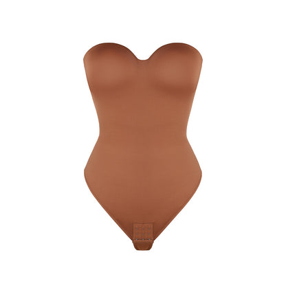 Monica - One-Piece Thong Bodysuit with Underwire, Removable Waist Straps & Abdomen Shaping