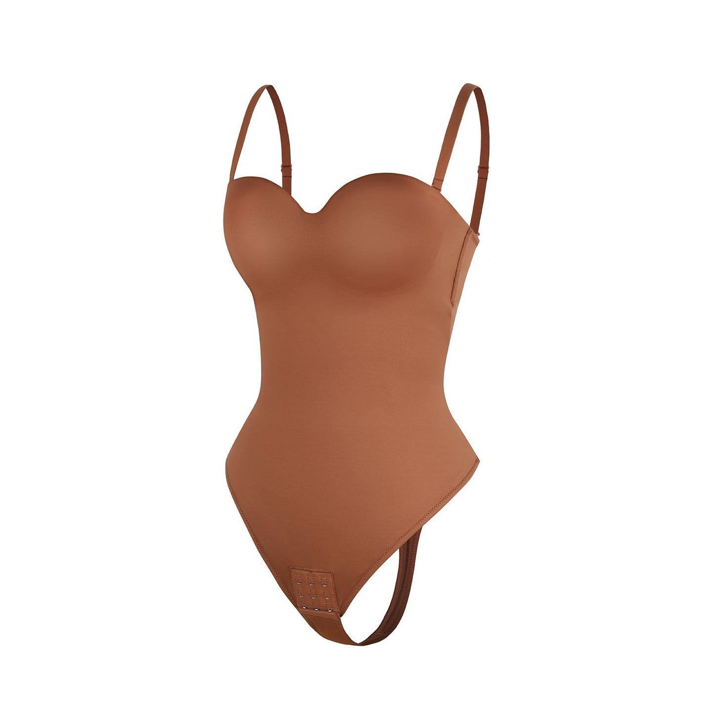 Monica - One-Piece Thong Bodysuit with Underwire, Removable Waist Straps & Abdomen Shaping