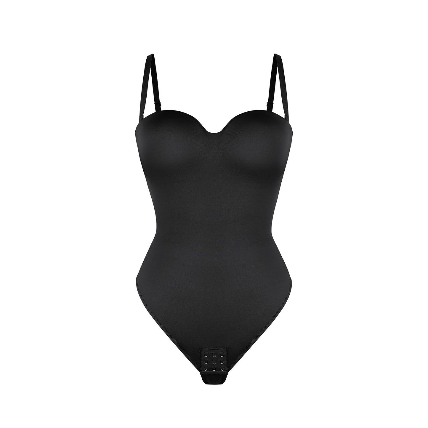 Monica - One-Piece Thong Bodysuit with Underwire, Removable Waist Straps & Abdomen Shaping