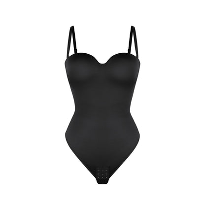 Monica - One-Piece Thong Bodysuit with Underwire, Removable Waist Straps & Abdomen Shaping