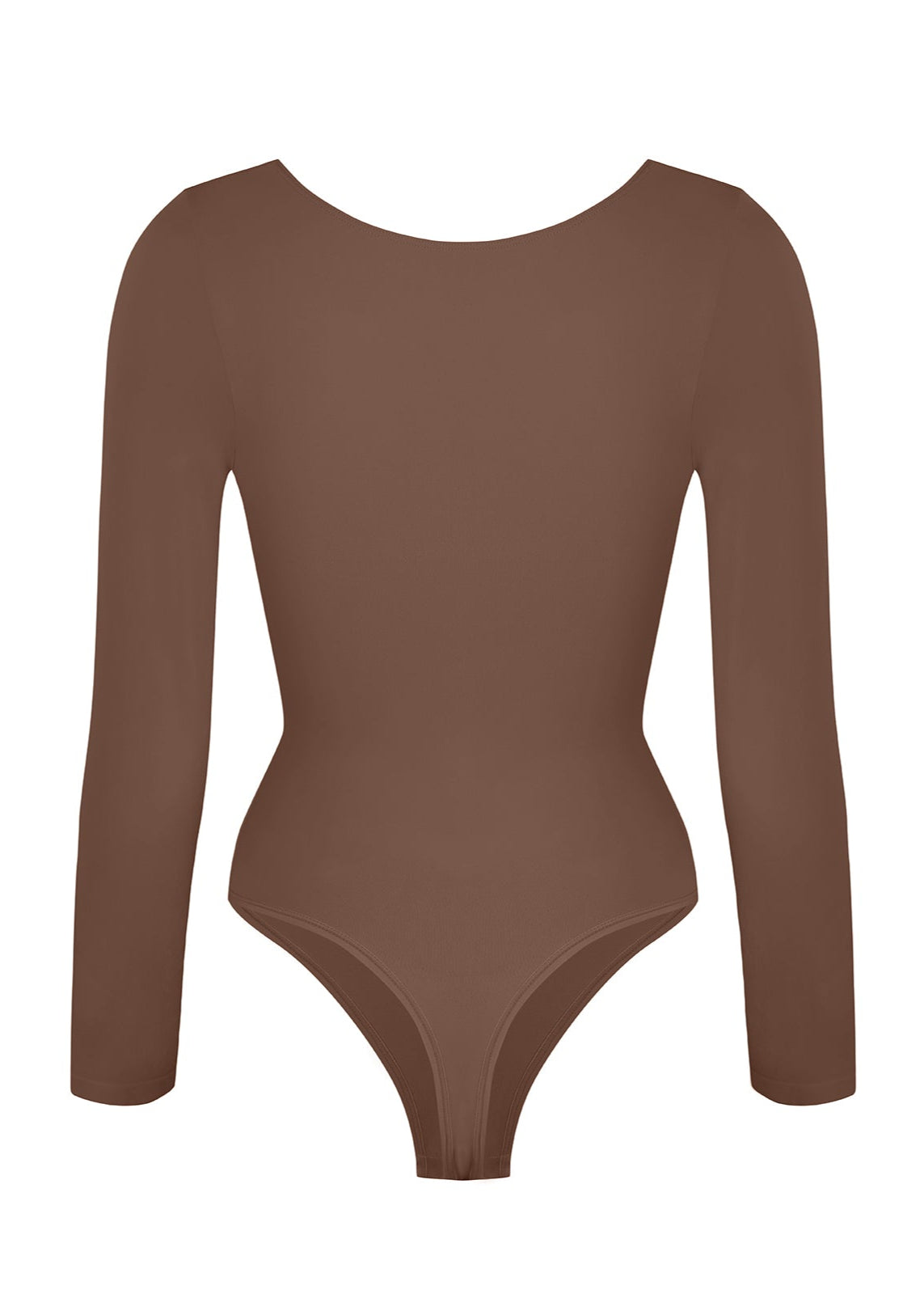 Marcella - Seamless Long Sleeve Thong Bodysuit with Chest Support & Tummy Control