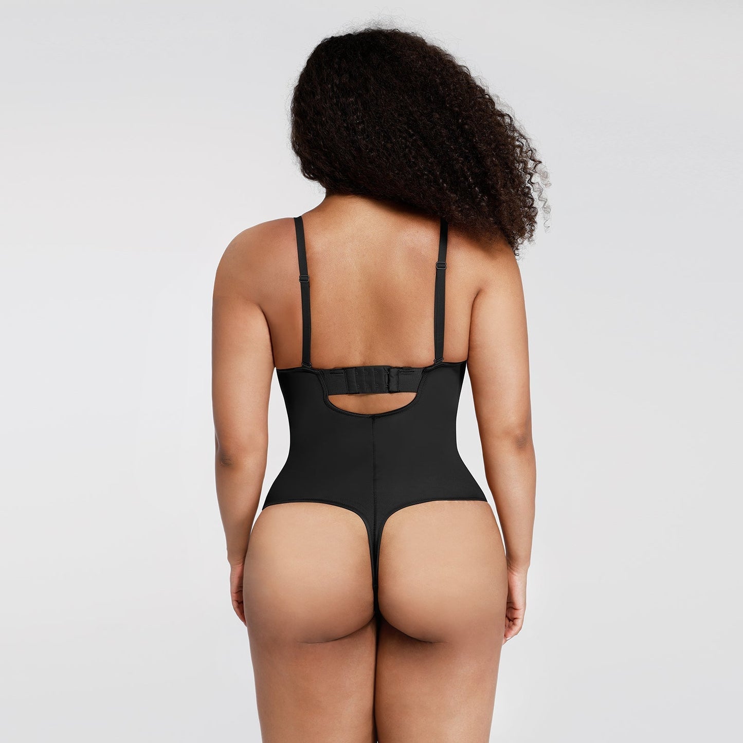 Monica - One-Piece Thong Bodysuit with Underwire, Removable Waist Straps & Abdomen Shaping